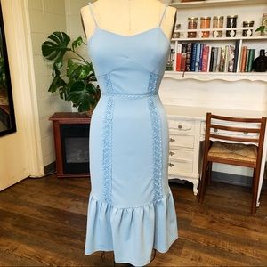 Sky blue midi dress from Francesca‘s
